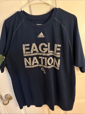 adidas Navy Graphic 'Eagle Nation' Short Sleeve Tee